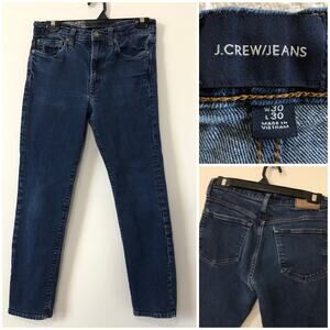 J.Crew Dark Wash Slim Straight Jeans W30 L30 Mide Rise‎ Stretch Quiet Luxury
